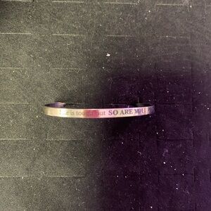 Silver Inspirational Bangle Bracelet